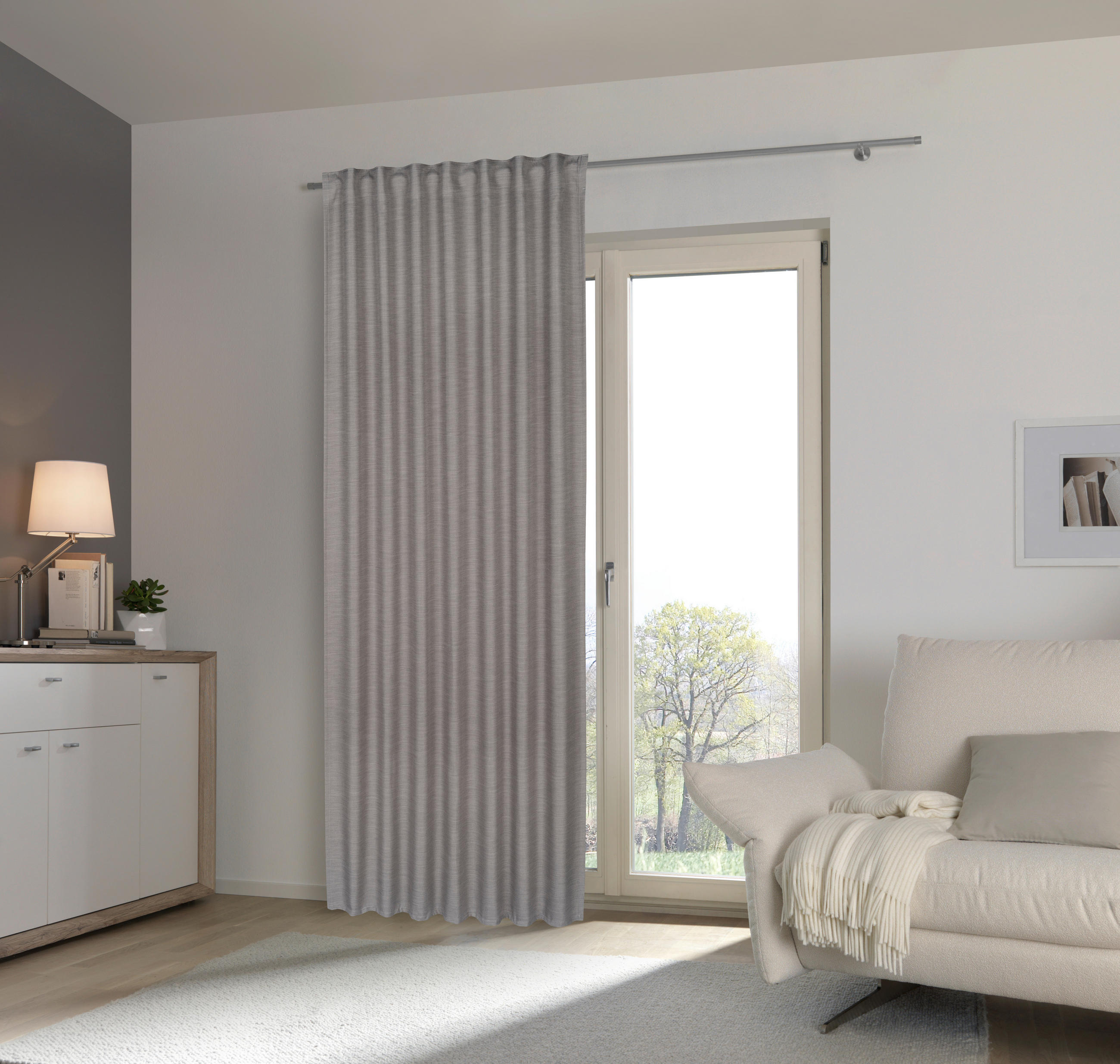 FERTIGVORHANG  blickdicht  140/245 cm   - Grau, Basics, Textil (140/245cm) - Esposa