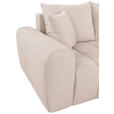 ECKSOFA  in Velours Creme  298/168 cm  - Creme/Schwarz, KONVENTIONELL, Kunststoff/Textil (298/168cm) - Carryhome