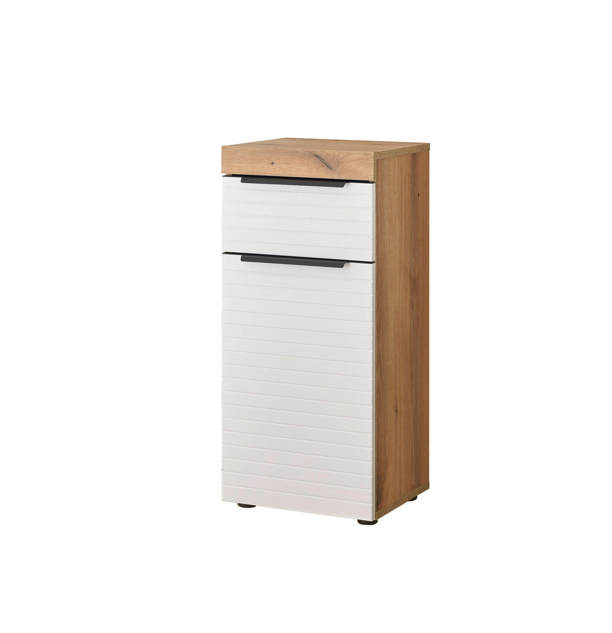 MIDISCHRANK 36/79/31 cm  - Weiss/Eichefarben, Basics, Holzwerkstoff/Kunststoff (36/79/31cm) - MID.YOU