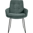 ARMLEHNSTUHL  Stoffauswahl, Typenauswahl, Gestellauswahl Cord  - Schwarz/Grün, Design, Textil/Metall (63/90/69cm) - Johann Jakob