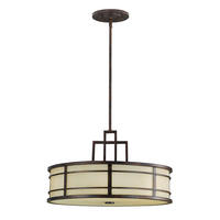 HÄNGELEUCHTE 53.3/38.1 cm    - Bronzefarben, Romantik / Landhaus, Glas/Metall (53.3/38.1cm) - Elstead Lighting