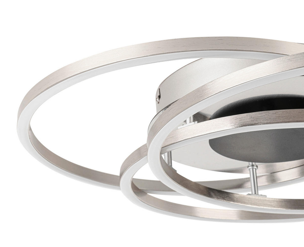 STROPNÍ LED SVÍTIDLO, 50/8,5 cm  - černá/barvy niklu, Design, kov/plast (50/8,5cm) - Novel