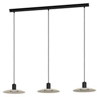 HÄNGELEUCHTE 105/25/150 cm  - Schwarz/Naturfarben, Design, Holz/Metall (105/25/150cm) - Eglo