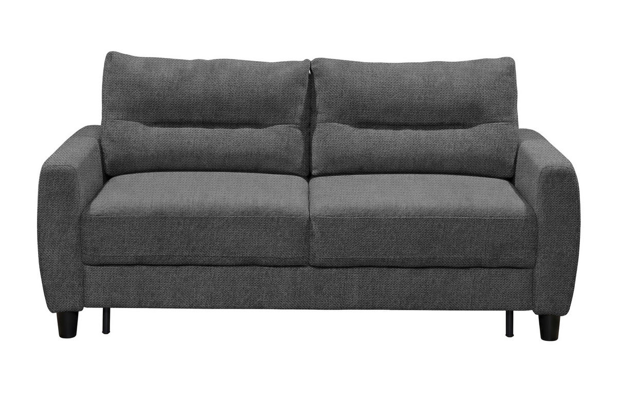 SCHLAFSOFA RIO in Chenille Graphitfarben  - Schwarz/Graphitfarben, MODERN, Holz/Textil (192/83/99cm) - MID.YOU