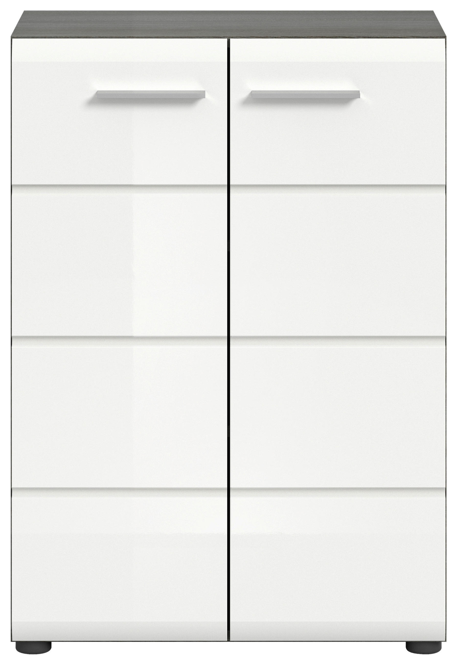 MID.YOU KOMODA, vysoce lesklá bílá, 60/85/37 cm