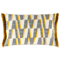 KISSENHÜLLE SW-Favour gelb 58/38 cm  - Cognac/Anthrazit, Design, Kunststoff/Textil (58/38cm) - Schöner Wohnen