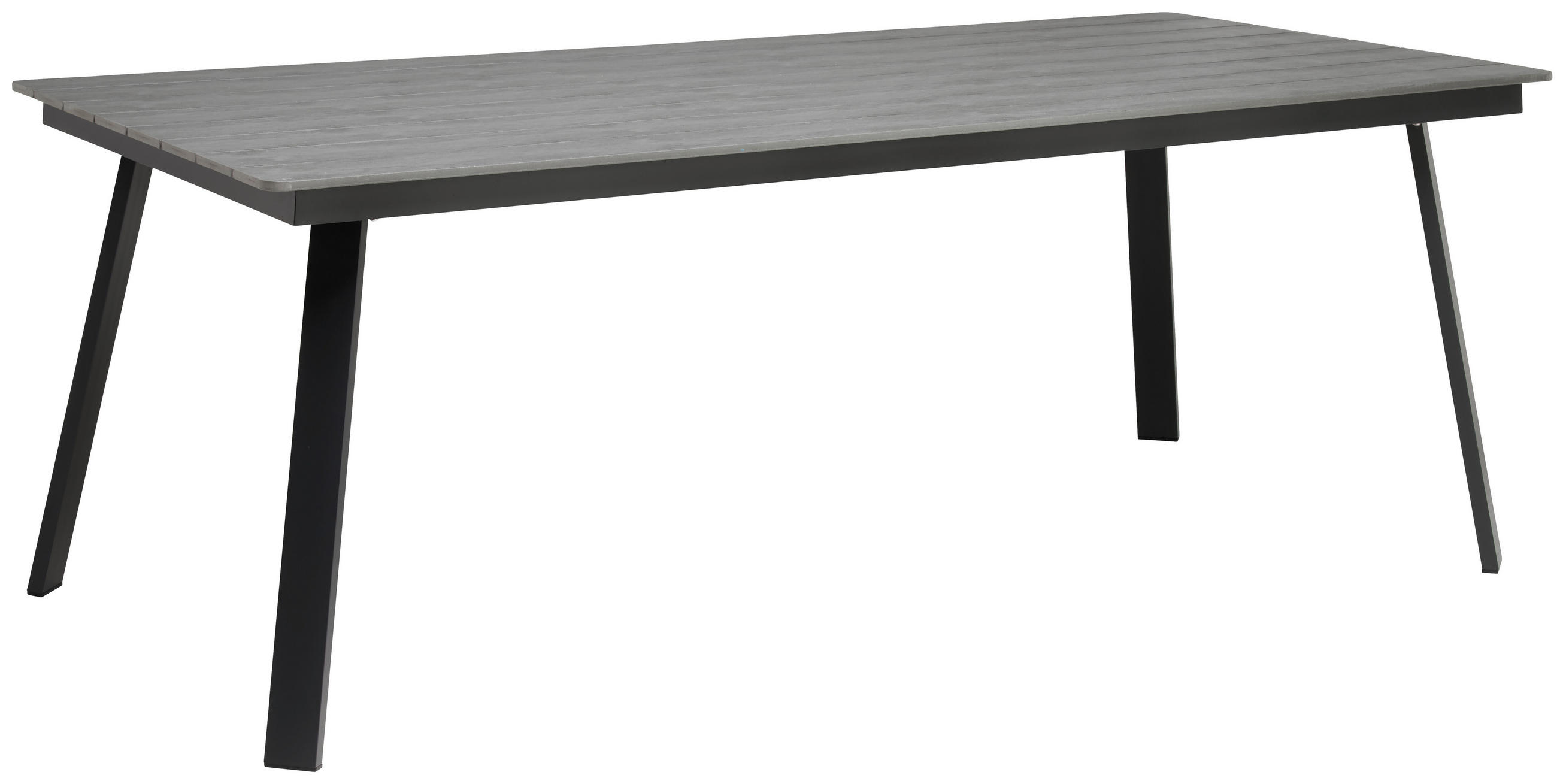 ZÁHRADNÝ STÔL, kov, plast, 210/98/74 cm - svetlosivá/antracitová, Konventionell, kov/plast (210/98/74cm) - Ambia Garden