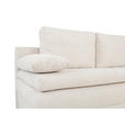 SCHLAFSOFA Struktur Creme  inkl. Rückenkissen, Armlehnenkissen, Bettkasten, Schlaffunktion, Rücken echt  - Creme/Schwarz, KONVENTIONELL, Kunststoff/Textil (195/93/83cm) - Carryhome