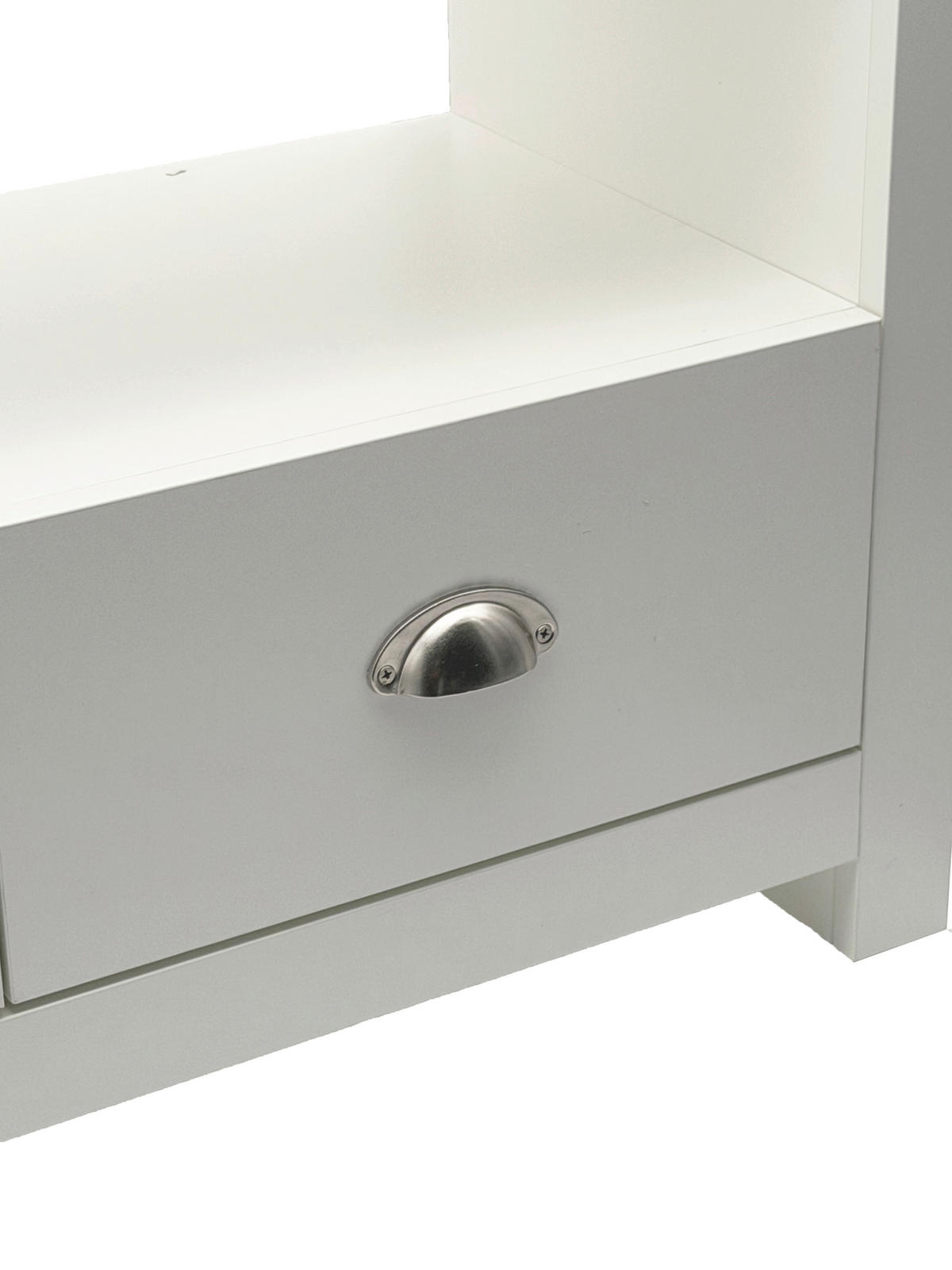 TV-BÄNK  85/39/58 cm 2 låda(or) stående  - vit/silver, Design, metall/trämaterial (85/39/58cm) - Livetastic
