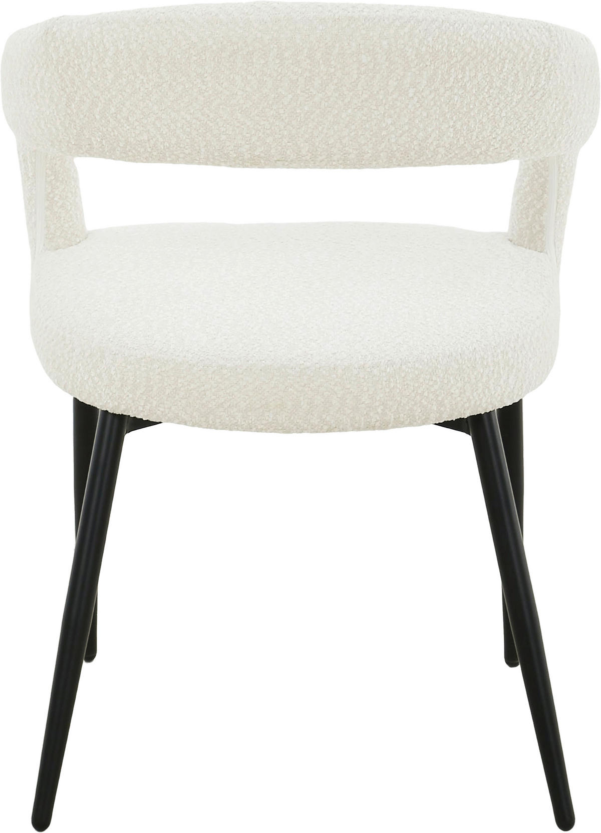 ARMLEHNSTUHL  in Eisen Chenille  - Schwarz/Weiß, MODERN, Textil/Metall (59/79,5/60cm) - MID.YOU