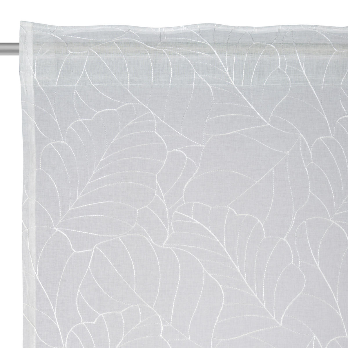 HOTOVÝ ZÁVĚS, průhledné, 140/245 cm - bílá, Konvenční, textil (140/245cm) - Esposa
