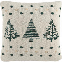 DEKORAČNÝ VANKÚŠ 50/50 cm - zelená/prírodná farba, Konventionell, textil (50/50cm) - X-Mas