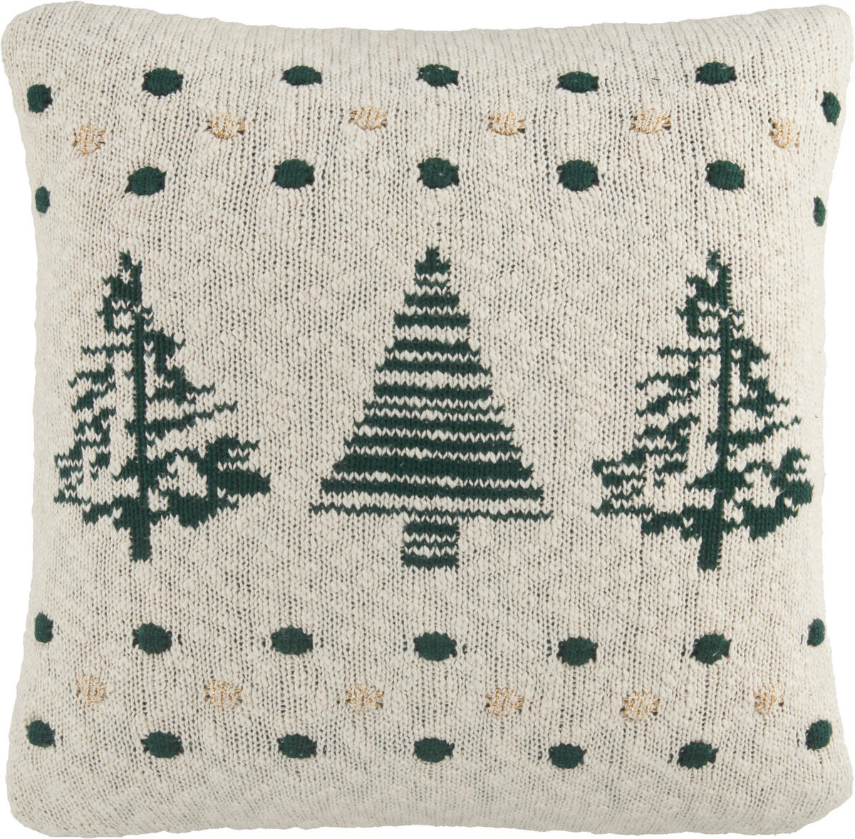 DEKORAČNÝ VANKÚŠ 50/50 cm - zelená/prírodná farba, Konventionell, textil (50/50cm) - X-Mas