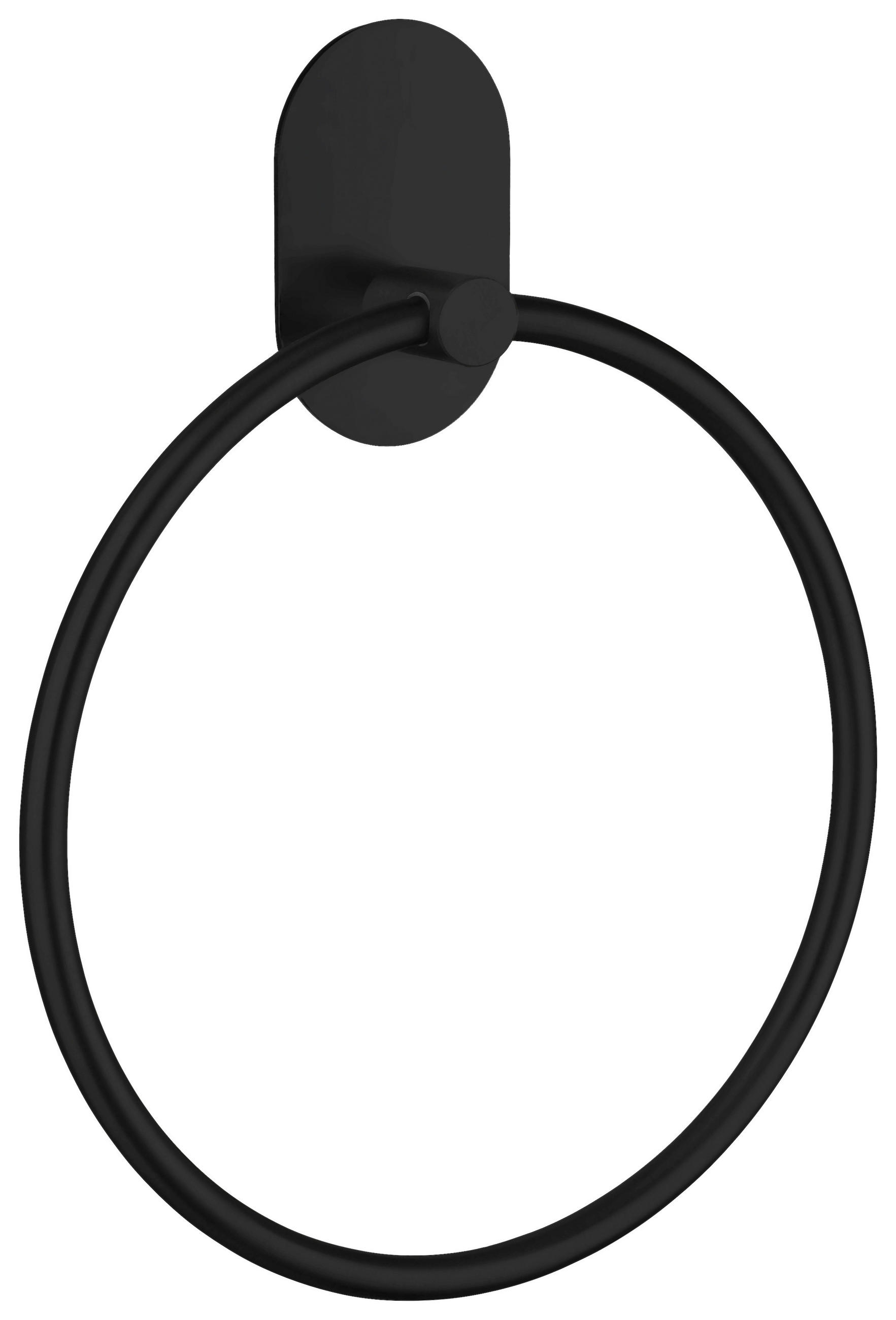 HANDTUCHHALTER Schwarz  - Schwarz, Basics, Metall (16,8/21,5/2,5cm) - Smedbo