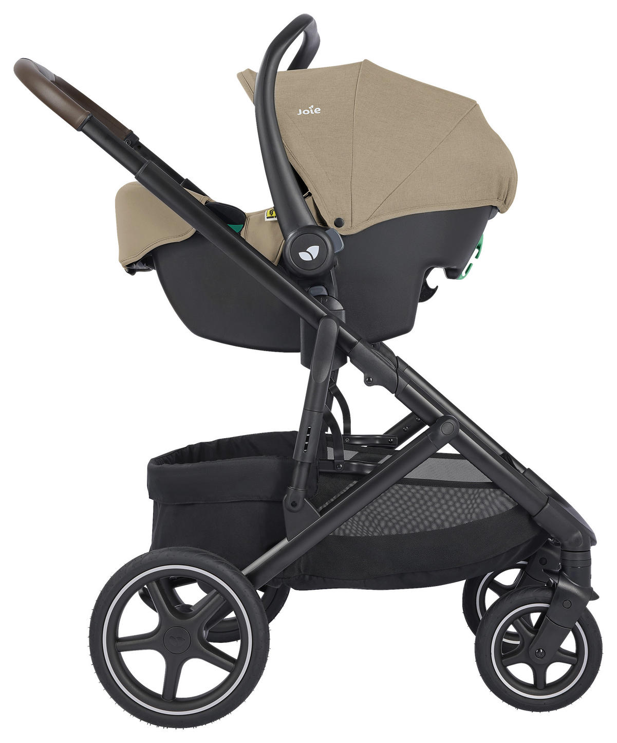 KINDERWAGENSET Elara 4in1  - Beigebraun/Schwarz, Basics, Textil/Metall (64/112/97cm) - Joie