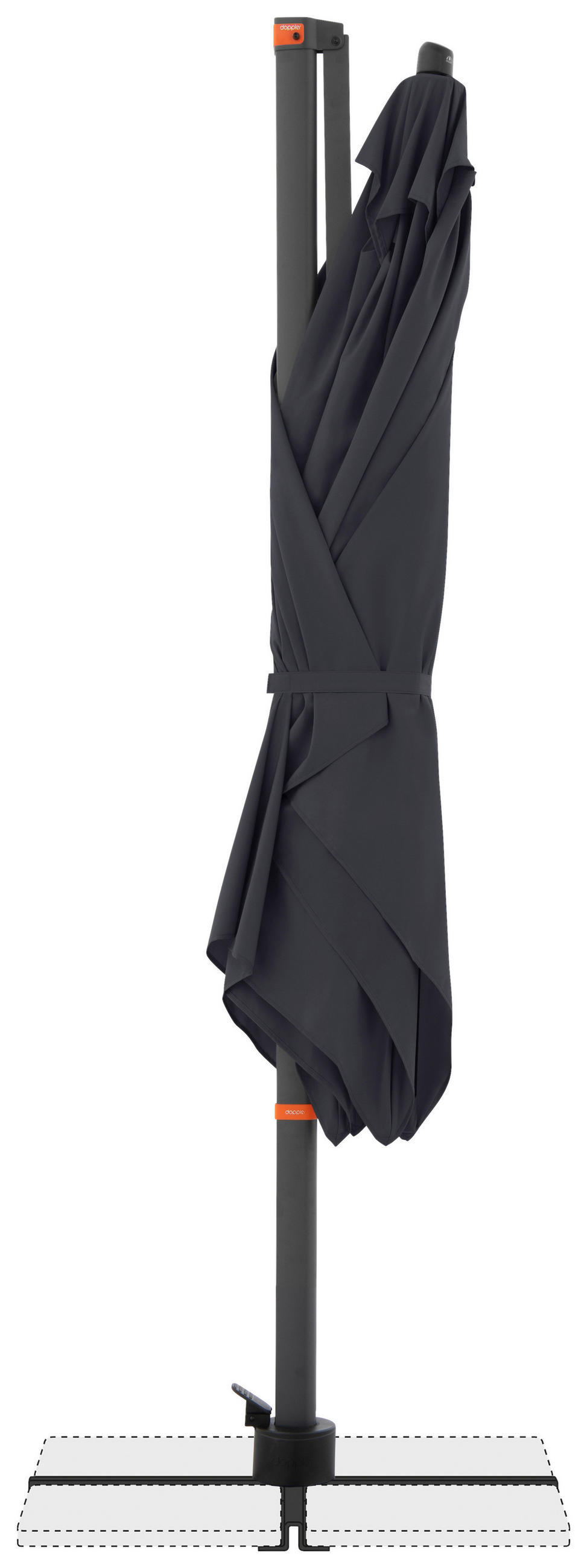 ZÁVESNÝ SLNEČNÍK 320/240 cm - antracitová, Basics, kov/textil (320/240cm) - Doppler