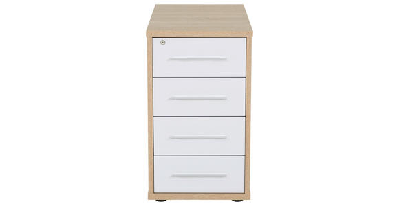 ANSTELLCONTAINER 43,8/75,6/80 cm - Silberfarben/Schwarz, KONVENTIONELL, Holzwerkstoff/Kunststoff (43,8/75,6/80cm) - Voleo