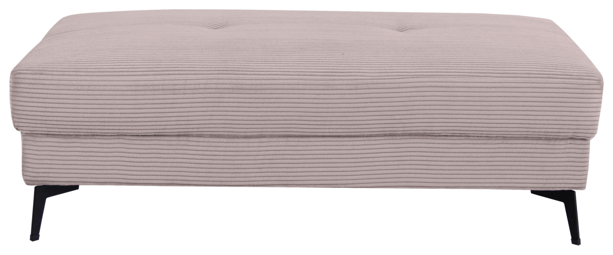 HOCKER ZERO Cord Rosa  - Schwarz/Rosa, Trend, Textil/Metall (140/46/80cm) - Livetastic
