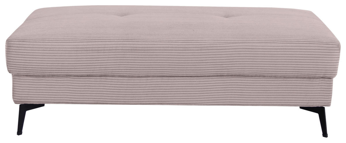 HOCKER ZERO Cord Rosa  - Schwarz/Rosa, Trend, Textil/Metall (140/46/80cm) - Livetastic