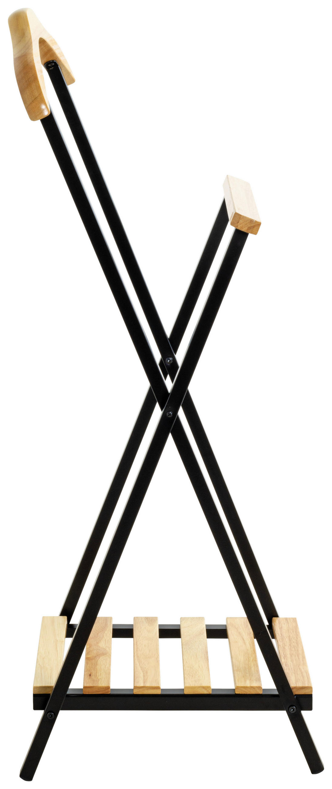 NĚMÝ SLUHA - černá/přírodní barvy, Basics, kov/dřevo (45/110/30cm)