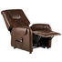FERNSEHSESSEL Kombination Echtleder/Lederlook Lederlook Dunkelbraun, Schwarz - Dunkelbraun/Schwarz, Design, Leder/Kunststoff (78/107-86/91-166cm) - Cantus