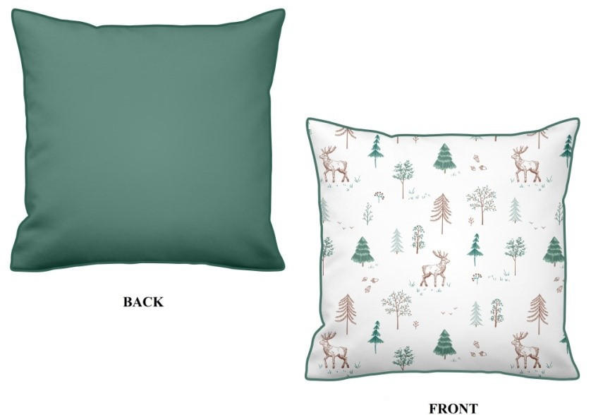 DÍSZPÁRNA 45/45 cm  - fehér/zöld, Trend, textil (45/45cm) - X-Mas