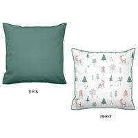 DÍSZPÁRNA 45/45 cm  - fehér/zöld, Trend, textil (45/45cm) - X-Mas