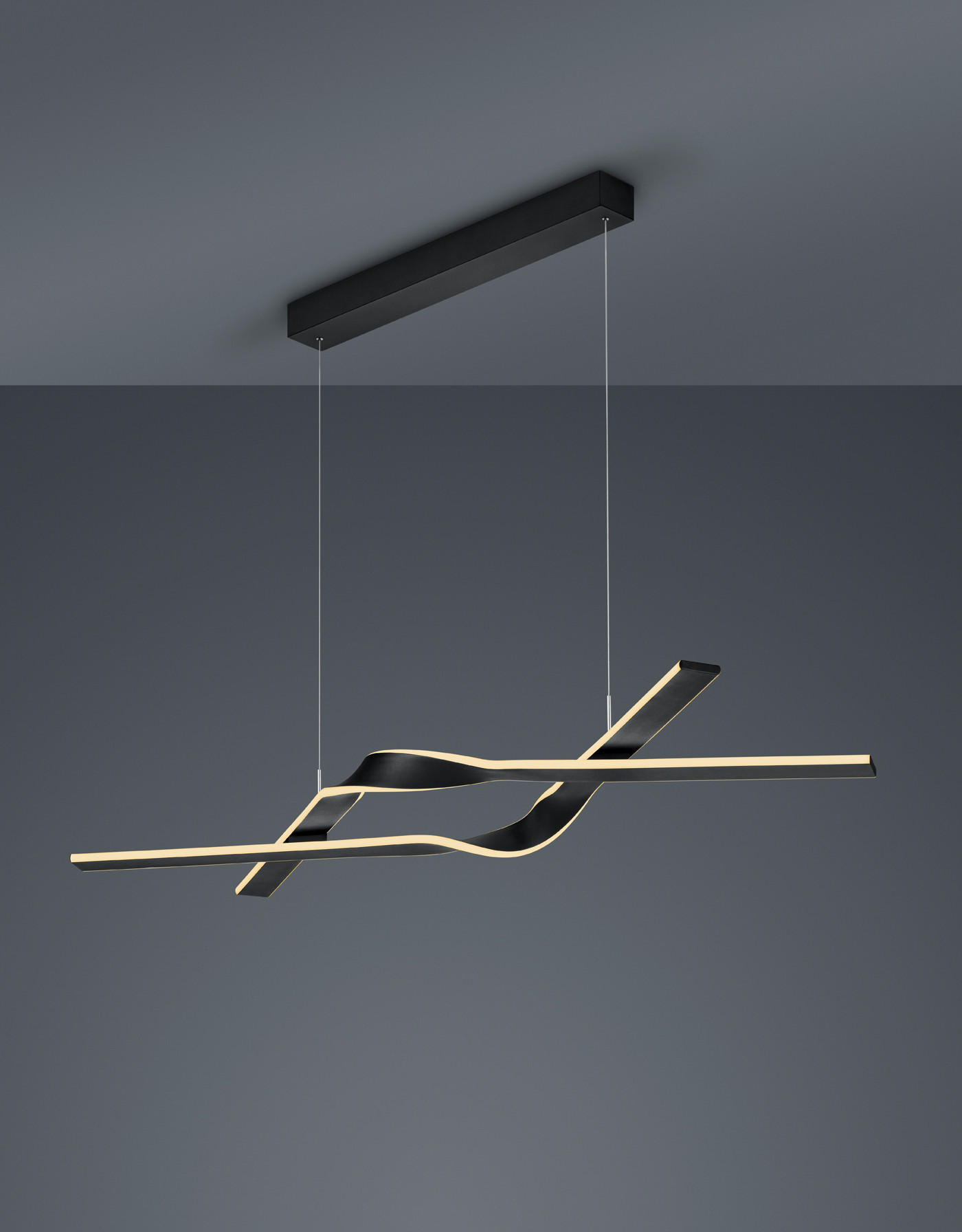 VISEČA LED-SVETILKA  CINQUE 53 W/7000 lm/2000-4000 K/230 V/ - črna/bela, Trendi, kovina/umetna masa (127/41,5/80-160cm) - Cinque