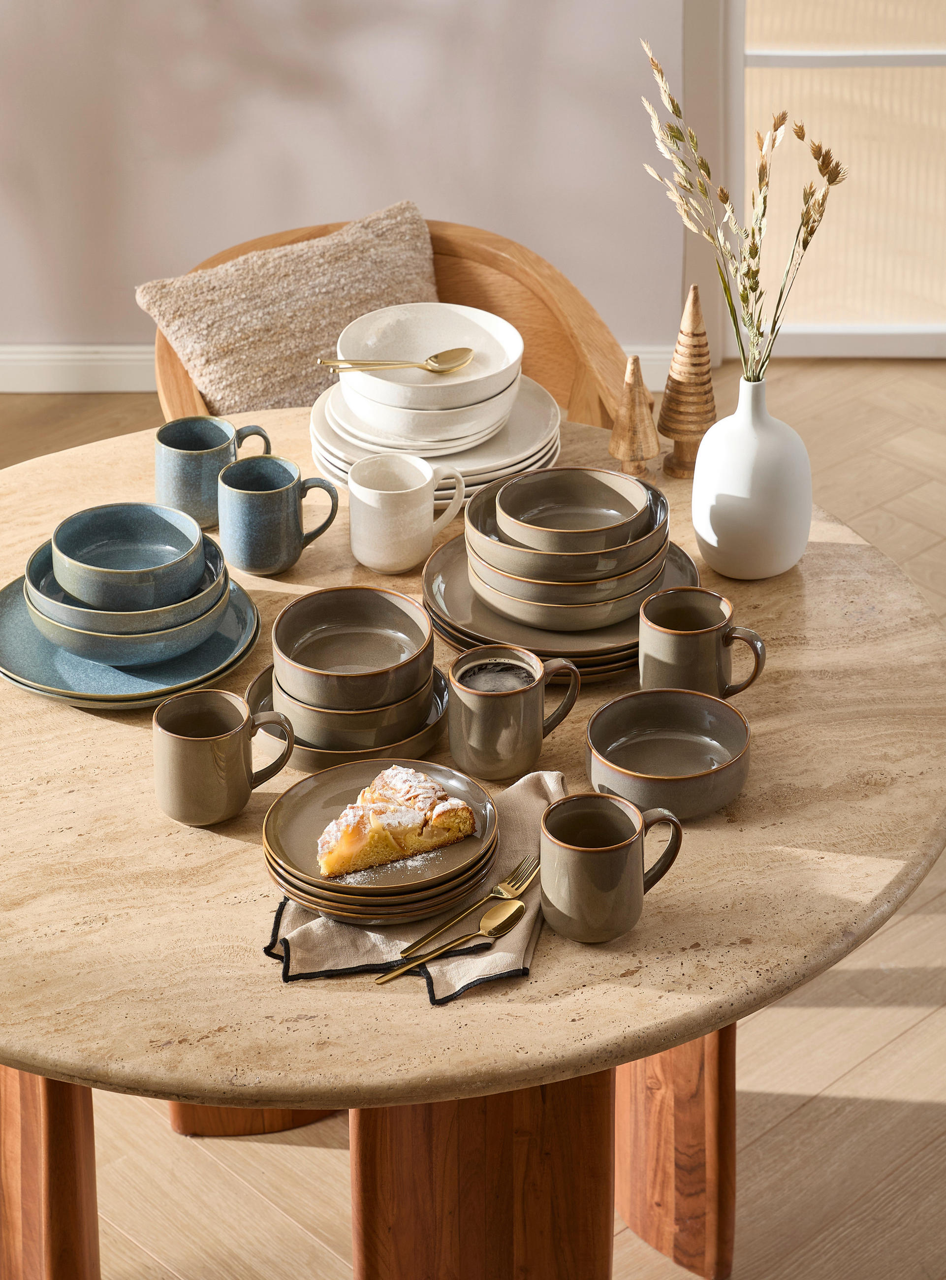 KOMBISERVICE Beige Marbella 20-teilig 4 Personen  - Beige, Trend, Keramik - Novel