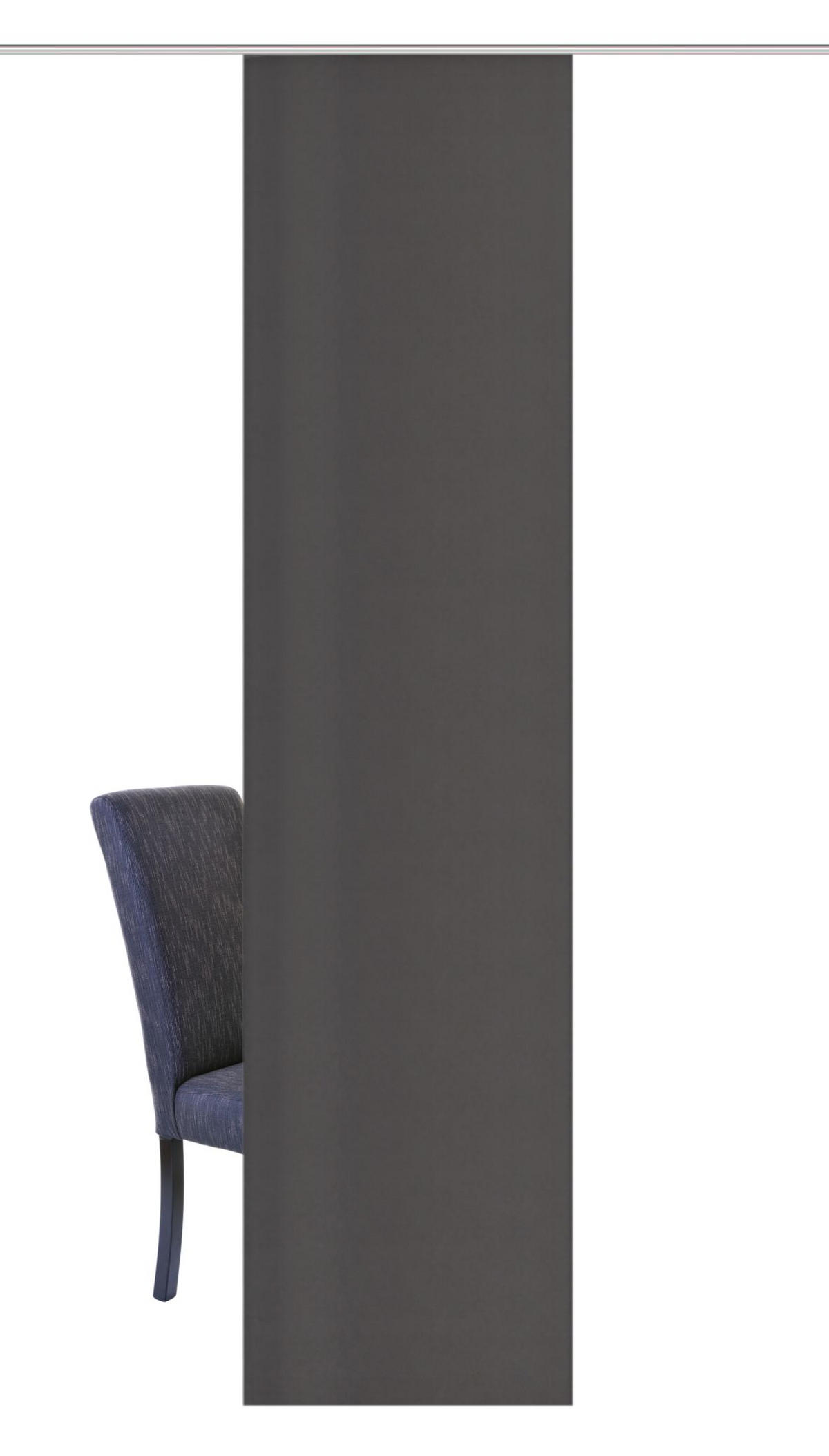 FLÄCHENVORHANG   blickdicht   60/245 cm  - Anthrazit, Design, Textil (60/245cm)