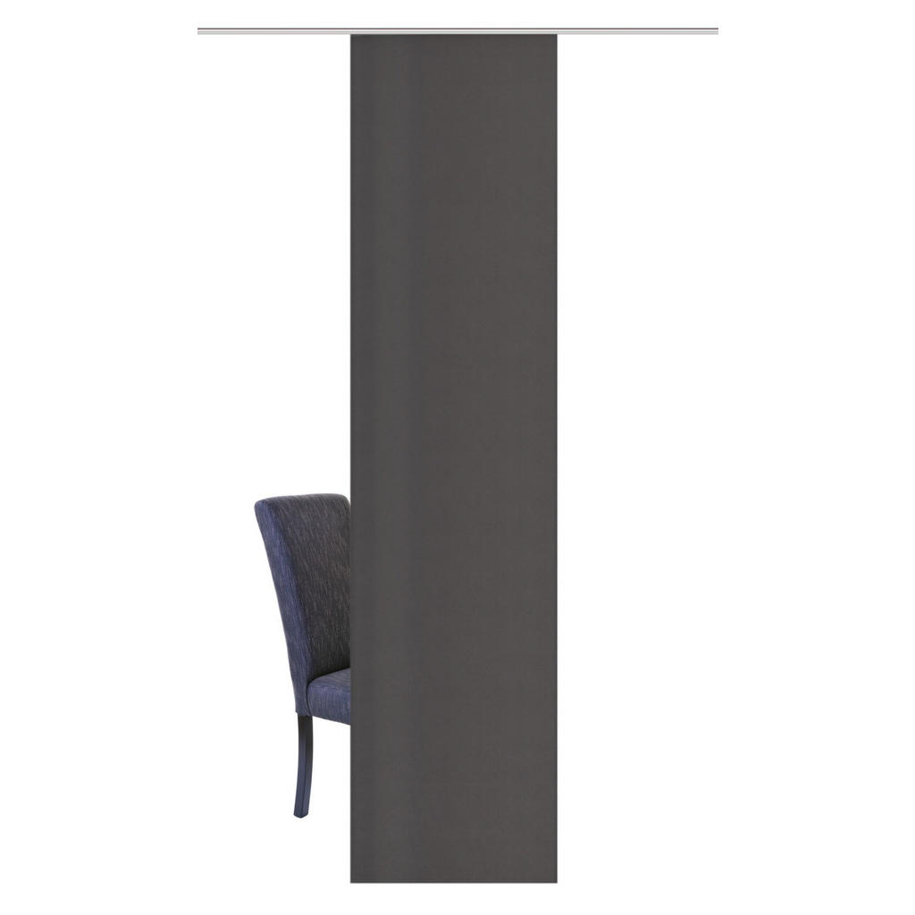 Thumbnail - Flächenvorhang Oxford, Anthrazit, Textil, Uni, 60x245 cm, mit Beschwerungsstab, Wohntextilien, Gardinen & Vorhänge, Schi...