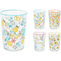 POHÁR NA PITIE - viacfarebná, Basics, sklo (8.8/8.8/12cm)