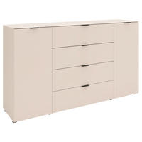 SIDEBOARD  160/94/40 cm 4 Schublade(n)  - Kaschmir/Schwarz, Basics, Glas/Holzwerkstoff (160/94/40cm) - Novel