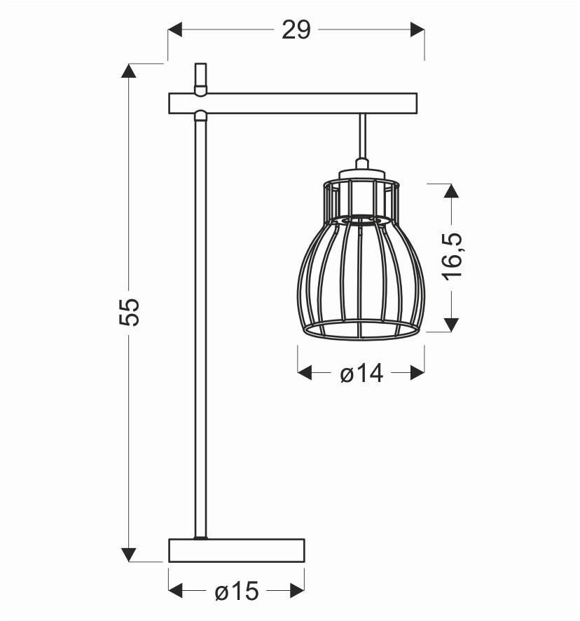 Thumbnail - Tischleuchte, Schwarz, Metall, Boho,Boho, 29x55x15 cm, einfach zu transportieren, Lampen & Leuchten, Innenbeleuchtung, T...