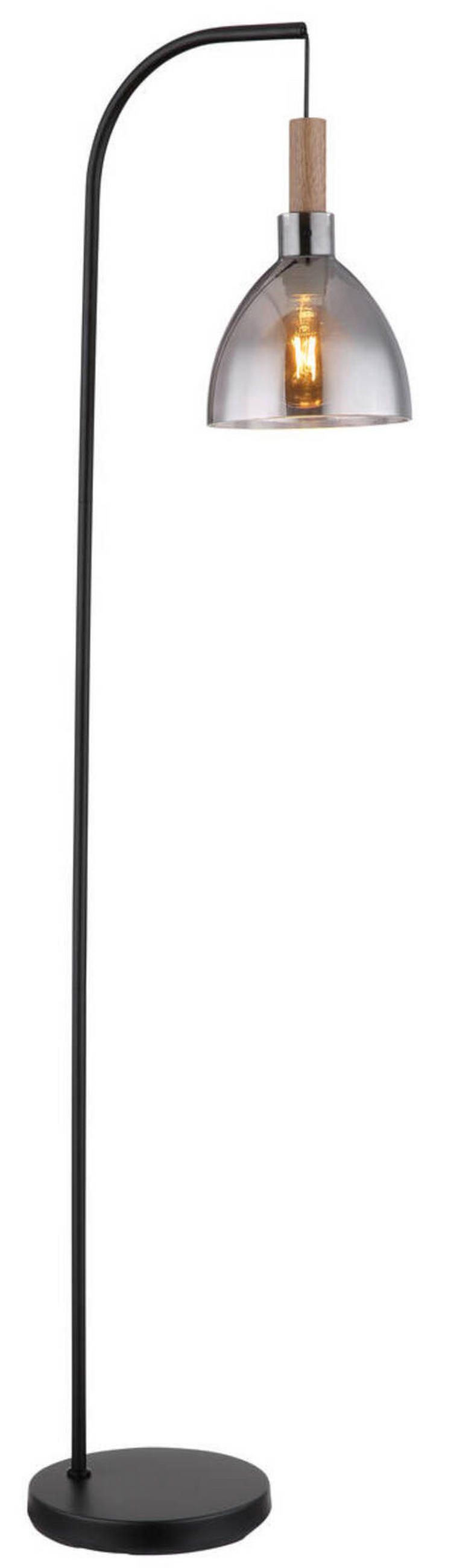 GOLVLAMPA 40/25/150 cm    - svart, Design, metall/trämaterial (40/25/150cm) - Globo