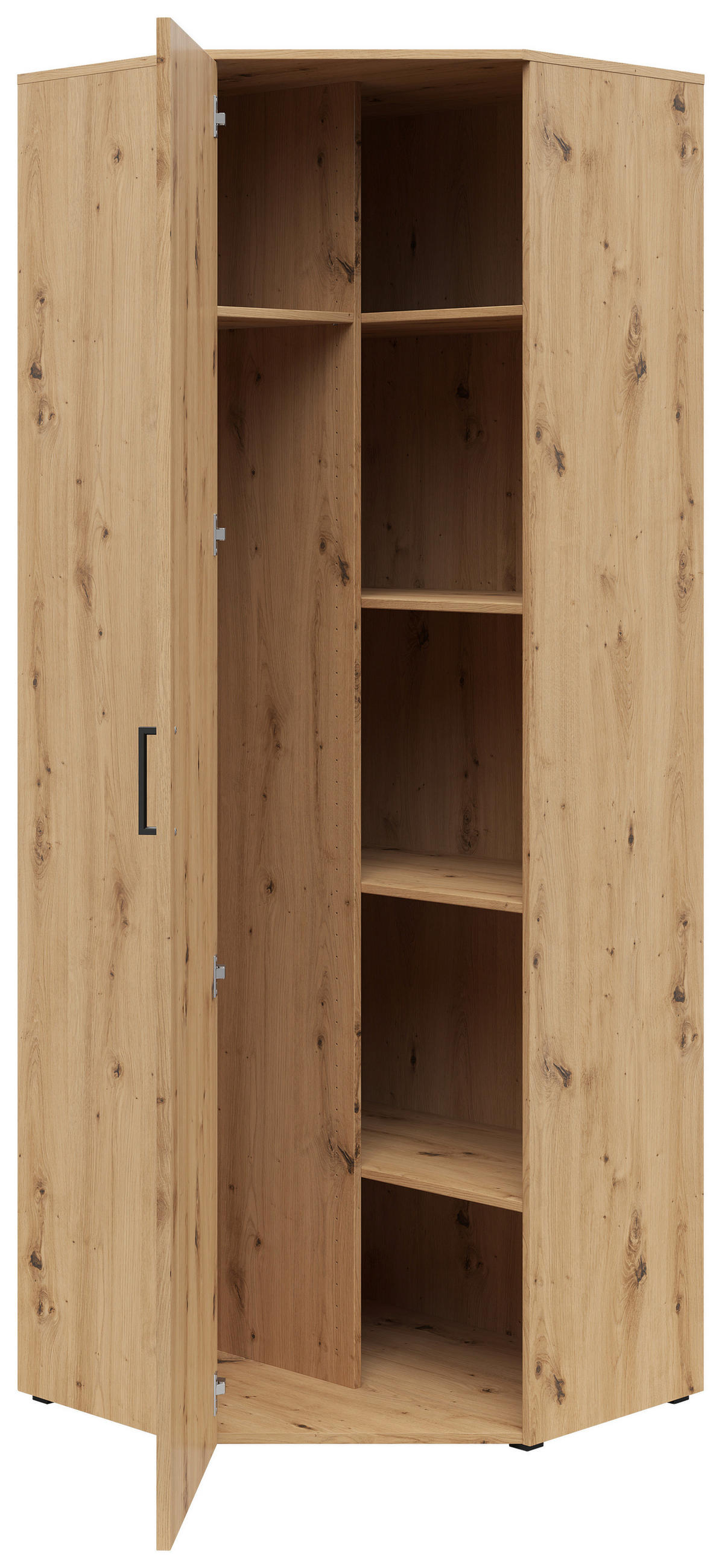 ECKSCHRANK 71,5/195/71,5 cm  - Schwarz/Eiche Artisan, MODERN, Holzwerkstoff/Kunststoff (71,5/195/71,5cm)