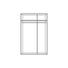 KLEIDERSCHRANK in Weiß - Silberfarben/Weiß, Design, Glas/Holzwerkstoff (156,1/220/58,5cm) - Jutzler KLEIDERSCHRANK in Weiß - Silberfarben/Weiß, Design, Glas/Holzwerkstoff (156,1/220/58,5cm) - Jutzler
