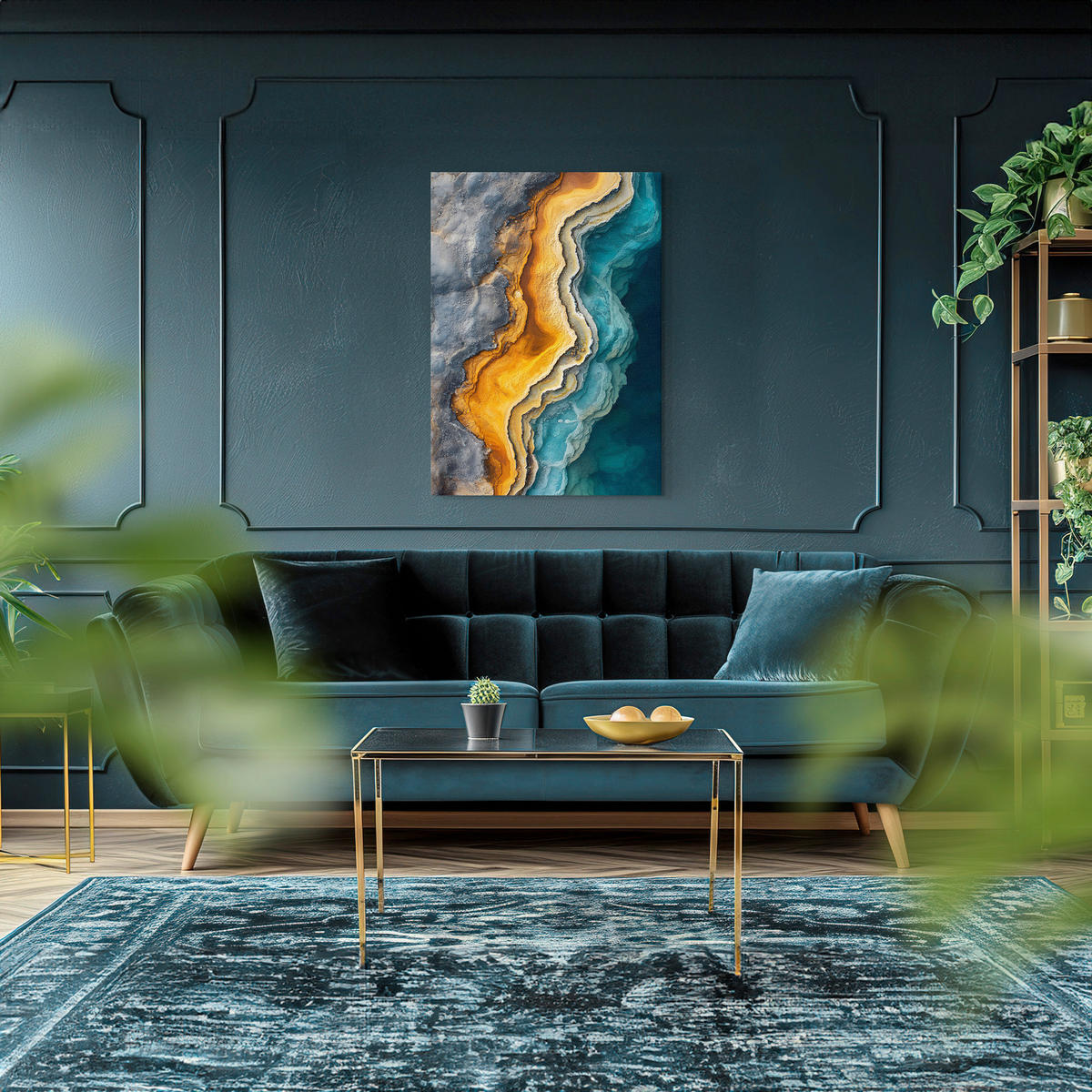 LEINWANDBILD Abstraktes 60/80 cm  - Multicolor, Basics, Holz/Textil (60/80cm)