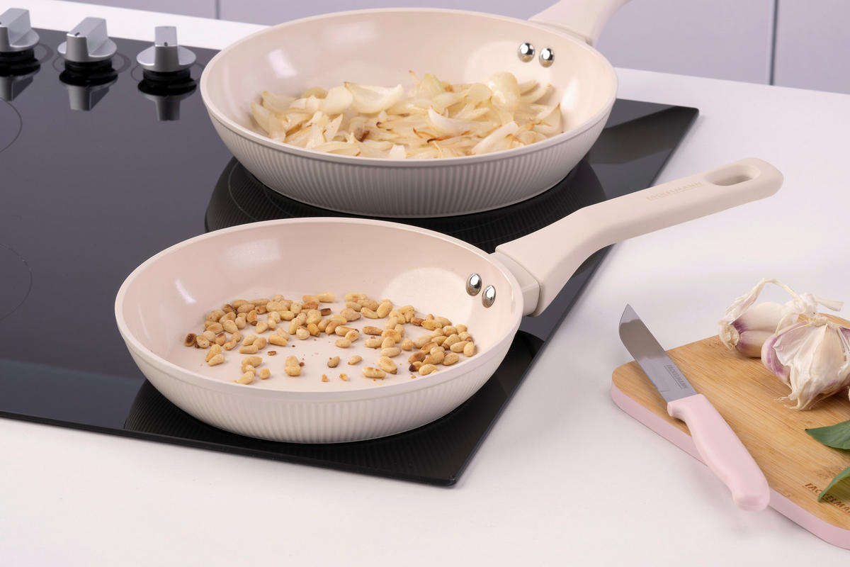 BRATPFANNE Pamela Reif Serie SHELL Keramikbeschichtung 20 cm  - Beigebraun, Basics, Metall (20cm) - Fackelmann