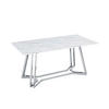 ESSTISCH in Glas 160/90/76 cm  - Chromfarben/Weiß, MODERN, Glas/Metall (160/90/76cm) - Livetastic