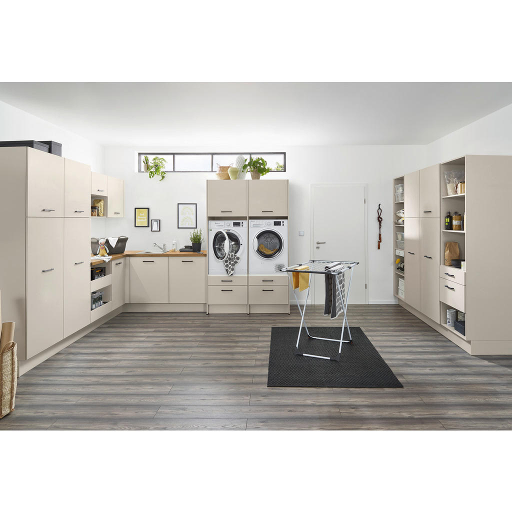 Thumbnail - Impuls Waschmaschinenschrank IP 1200, Hellgrau, Metall, 126.4x206.2x68.5 cm, Pefc, Goldenes M, Made in Germany, erweiter...