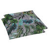 GARTENSITZKISSENSET in Anthrazit, Grün Blätter  - Anthrazit/Grün, Design, Textil (48/5/48cm)