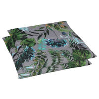 GARTENSITZKISSENSET Blätter  - Anthrazit/Grün, Design, Textil (48/5/48cm)