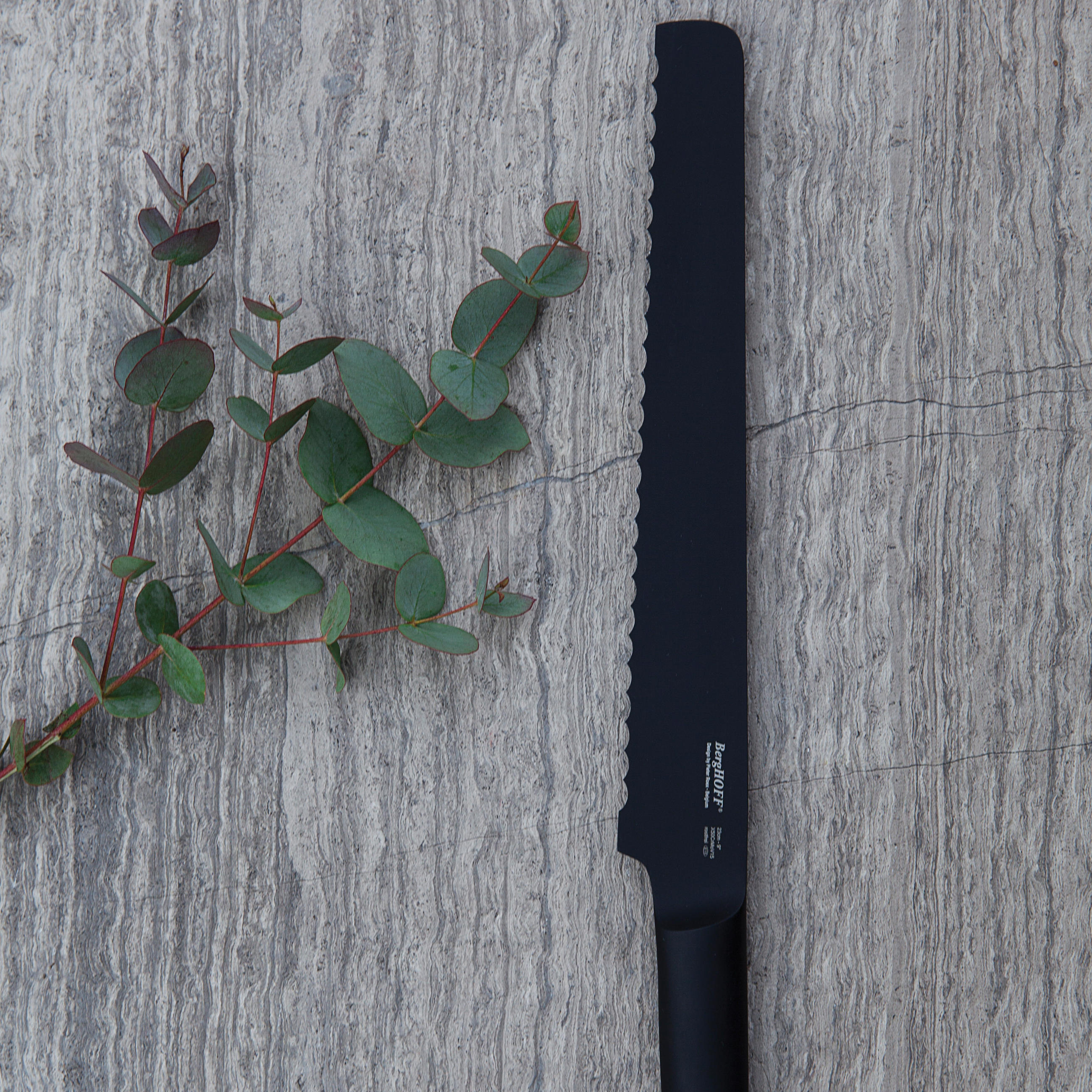NOŽ ZA KRUH   36,5/3,5/2 cm           nerjaveče jeklo - črna, Basics, kovina (36,5/3,5/2cm) - BergHOFF