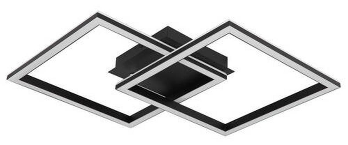 PLAFONIERĂ CU LED - opal/negru, Design, plastic/metal (44/29,4/7,7cm) - Globo