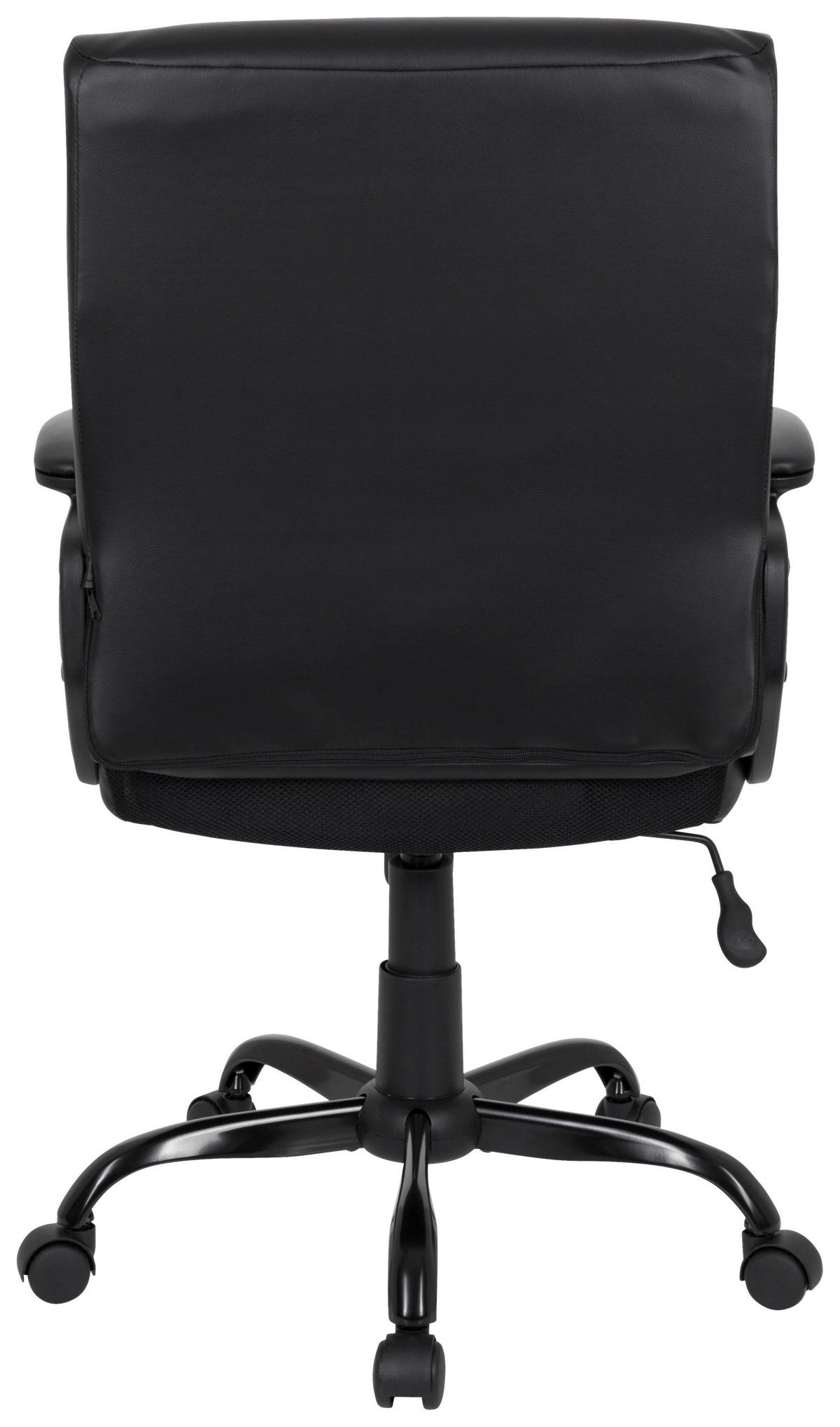 DREHSTUHL Lederlook Schwarz  - Schwarz, MODERN, Kunststoff/Textil (61/102/52cm) - MID.YOU