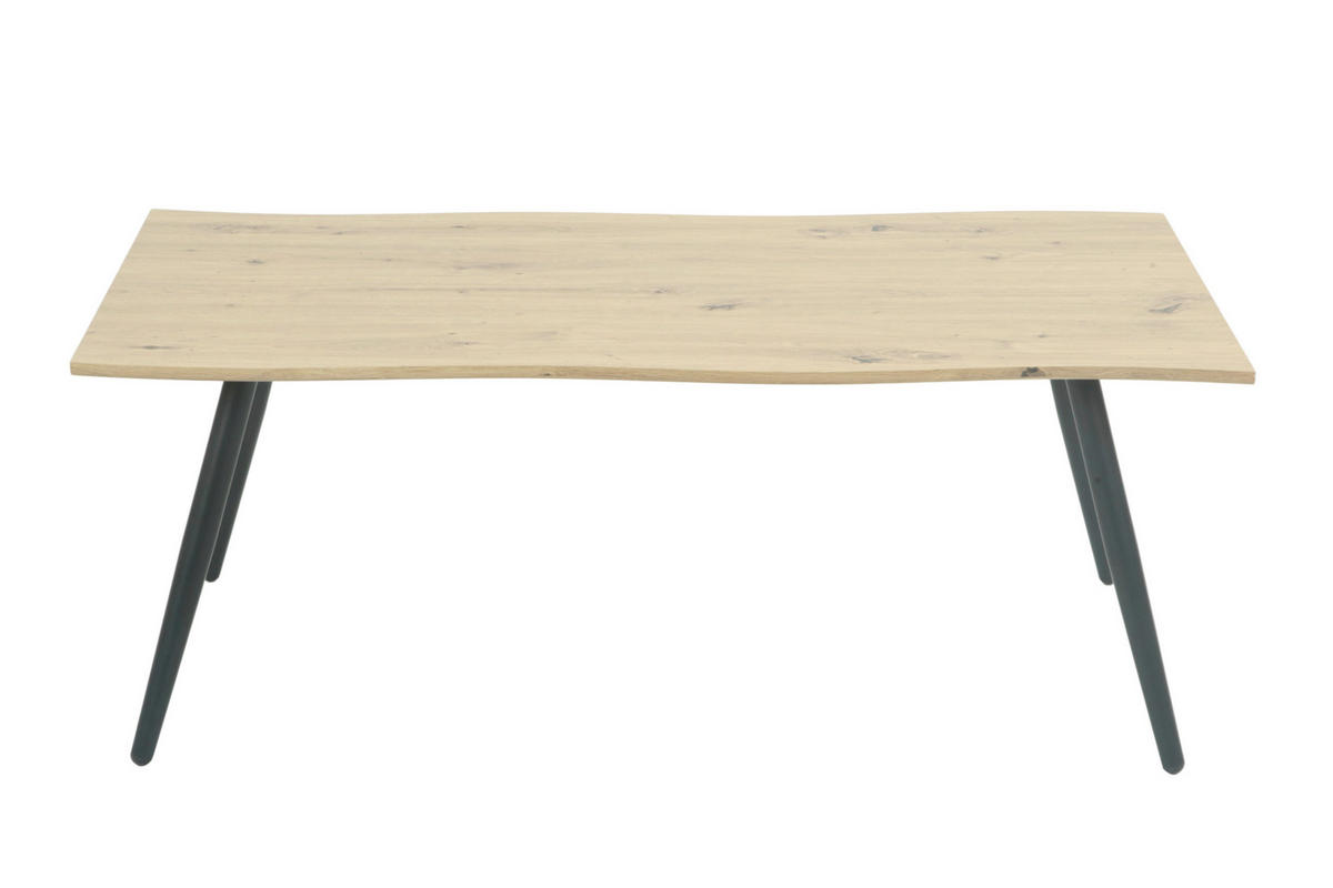 COUCHTISCH 60/110/42 cm rechteckig Eiche Artisan  - Schwarz/Eiche Artisan, Design, Holzwerkstoff/Metall (60/110/42cm) - Livetastic