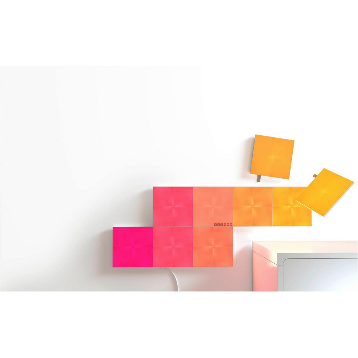 CANVAS STARTER KIT 9ER NANOLEAF CANVAS   - Weiß, Basics, Kunststoff (15/15cm)