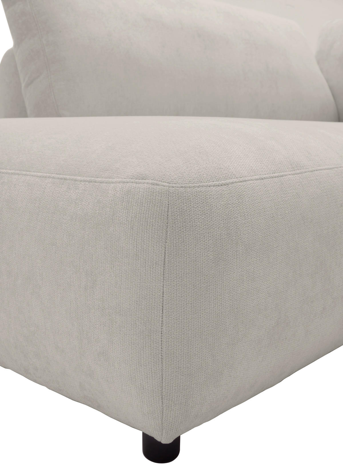 ECKSOFA  in Chenille Platinfarben  224/307 cm  - Platinfarben/Schwarz, KONVENTIONELL, Kunststoff/Textil (224/307cm) - Hom`in