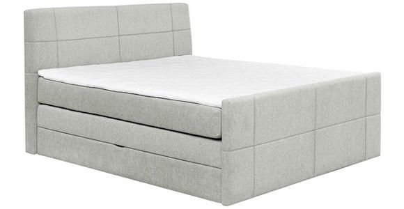 BOXSPRINGBETT 180/200 cm  in Hellgrau  - Hellgrau, KONVENTIONELL, Textil (180/200cm) - Carryhome